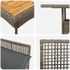 Hage Spisegruppe 5 pcs Grå Poly rattan