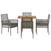 Hage Spisegruppe 5 pcs Grå Poly rattan