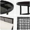 Hage Spisegruppe 5 pcs Svart Poly rattan