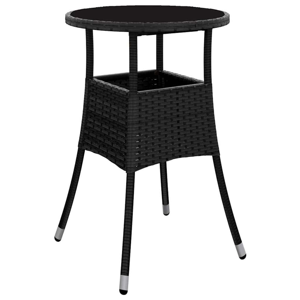 Hage Spisegruppe 5 pcs Svart Poly rattan