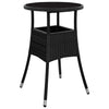 Hage Spisegruppe 5 pcs Svart Poly rattan