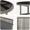 Hage Spisegruppe 5 pcs Grå Poly rattan