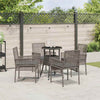 Hage Spisegruppe 5 pcs Grå Poly rattan