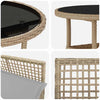 Hage Spisegruppe 3 pcs Beige Poly rattan