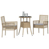 Hage Spisegruppe 3 pcs Beige Poly rattan