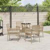 Hage Spisegruppe 5 pcs Beige Poly rattan