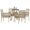 Hage Spisegruppe 5 pcs Beige Poly rattan
