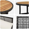 Hage Spisegruppe 3 pcs Svart Poly rattan