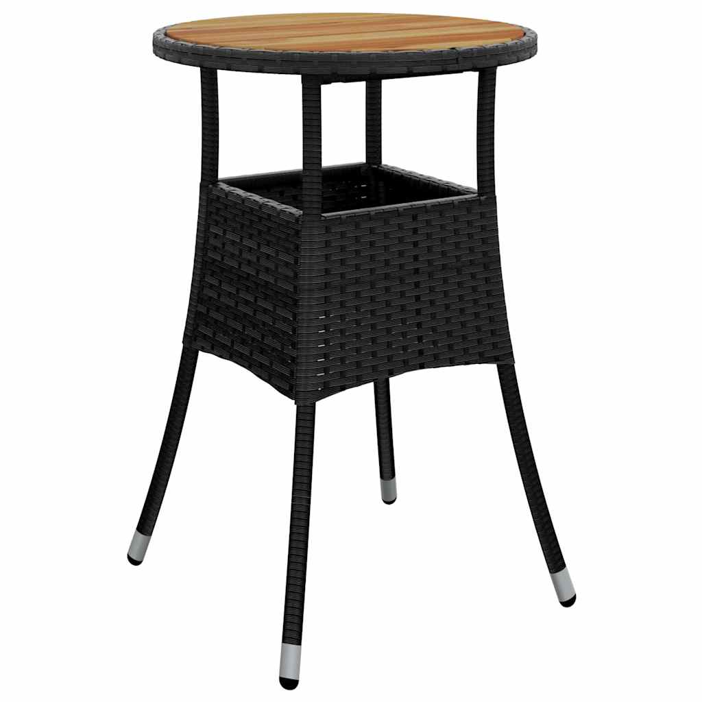 Hage Spisegruppe 3 pcs Svart Poly rattan