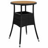 Hage Spisegruppe 3 pcs Svart Poly rattan