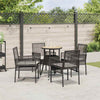 Hage Spisegruppe 5 pcs Svart Poly rattan
