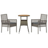 Hage Spisegruppe 3 pcs Grå Poly rattan