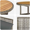 Hage Spisegruppe 5 pcs Grå Poly rattan