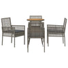 Hage Spisegruppe 5 pcs Grå Poly rattan