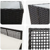 Hage Bistro Sett 3 pcs Svart Poly rattan