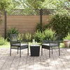 Hage Bistro Sett 3 pcs Svart Poly rattan