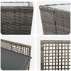 Hage Bistro Sett 3 pcs Grå Poly rattan