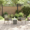 Hage Bistro Sett 3 pcs Grå Poly rattan