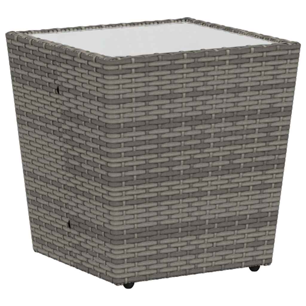Hage Bistro Sett 3 pcs Grå Poly rattan