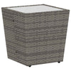 Hage Bistro Sett 3 pcs Grå Poly rattan
