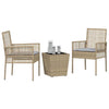 Hage Bistro Sett 3 pcs Beige Poly rattan
