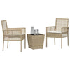 Hage Bistro Sett 3 pcs Beige Poly rattan
