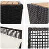 Hage Bistro Sett 3 pcs Svart Poly rattan