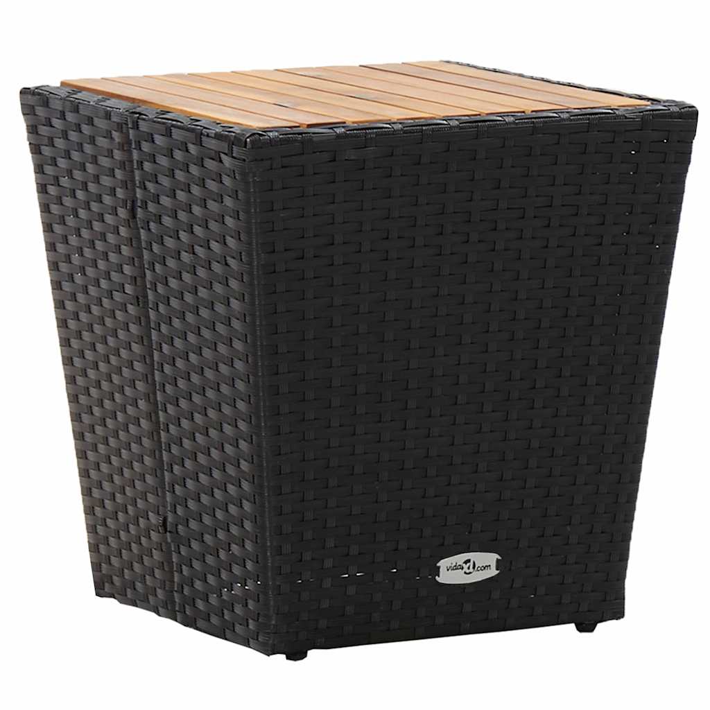 Hage Bistro Sett 3 pcs Svart Poly rattan