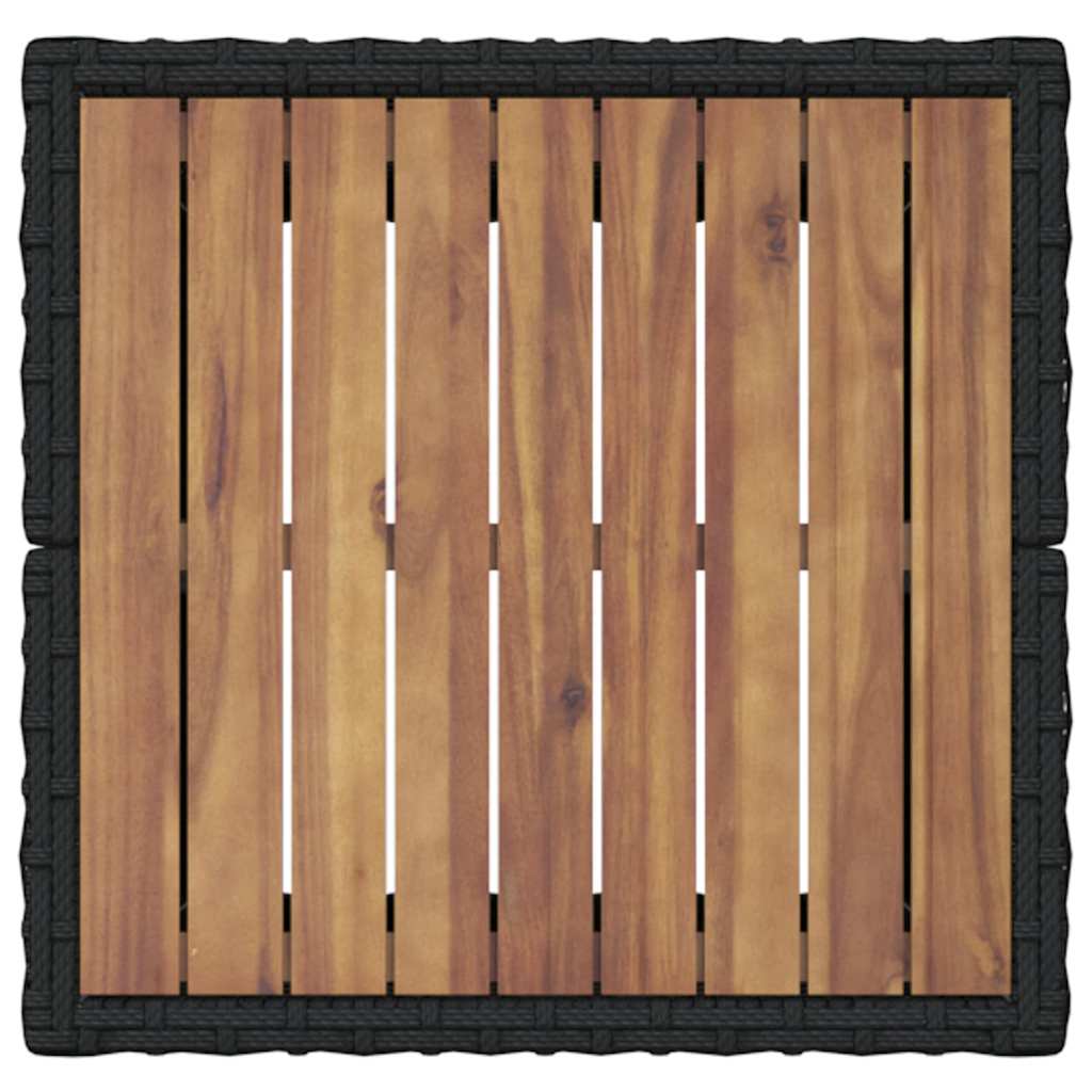 Hage Bistro Sett 3 pcs Svart Poly rattan
