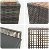 Hage Bistro Sett 3 pcs Grå Poly rattan