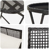 Hage Bistro Sett 3 pcs Svart Poly rattan