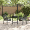 Hage Bistro Sett 3 pcs Svart Poly rattan