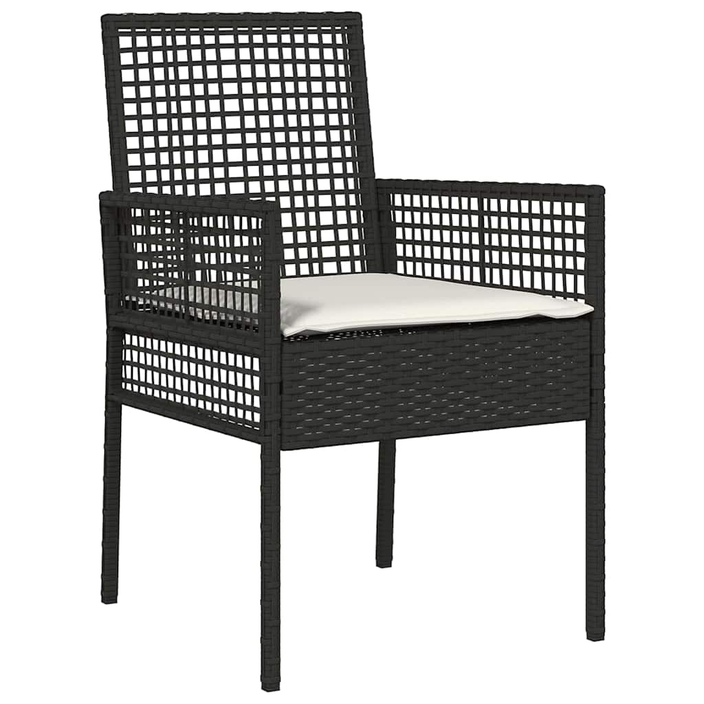 Hage Bistro Sett 3 pcs Svart Poly rattan