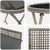 Hage Bistro Sett 3 pcs Grå Poly rattan