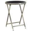 Hage Bistro Sett 3 pcs Grå Poly rattan