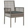 Hage Bistro Sett 3 pcs Grå Poly rattan