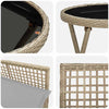 Hage Bistro Sett 3 pcs Beige Poly rattan