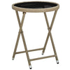 Hage Bistro Sett 3 pcs Beige Poly rattan