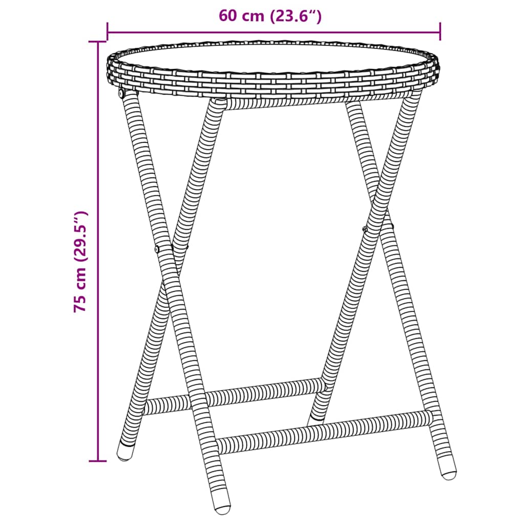 Hage Bistro Sett 3 pcs Beige Poly rattan