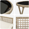 Hage Bistro Sett 3 pcs Beige Poly rattan
