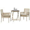 Hage Bistro Sett 3 pcs Beige Poly rattan