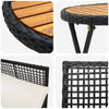 Hage Bistro Sett 3 pcs Svart Poly rattan