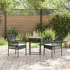 Hage Bistro Sett 3 pcs Svart Poly rattan