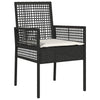 Hage Bistro Sett 3 pcs Svart Poly rattan