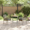 Hage Bistro Sett 3 pcs Grå Poly rattan