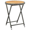 Hage Bistro Sett 3 pcs Grå Poly rattan