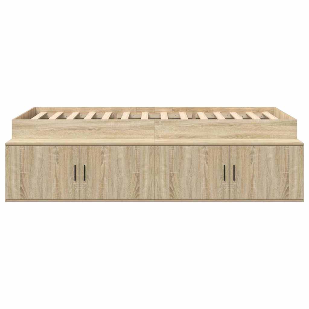 Sengestamme med skuff Sonoma eik 90 x 190 cm Konstruert tre