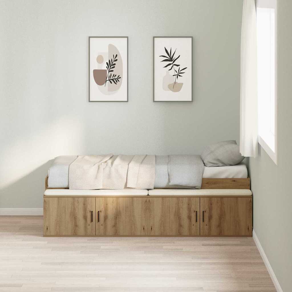 Sengestamme med skuff Artisan Eik 90 x 190 cm Konstruert tre