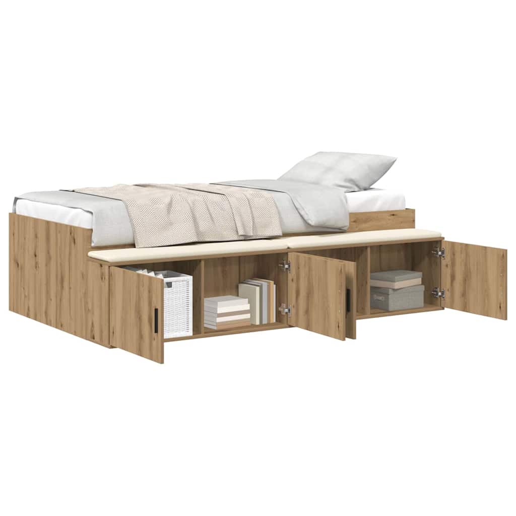 Sengestamme med skuff Artisan Eik 90 x 190 cm Konstruert tre