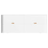 Seng med lagring med hodegjerde Hvit 100 x 200 cm Konstruert tre